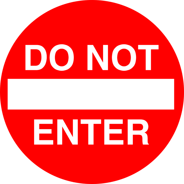 do not enter