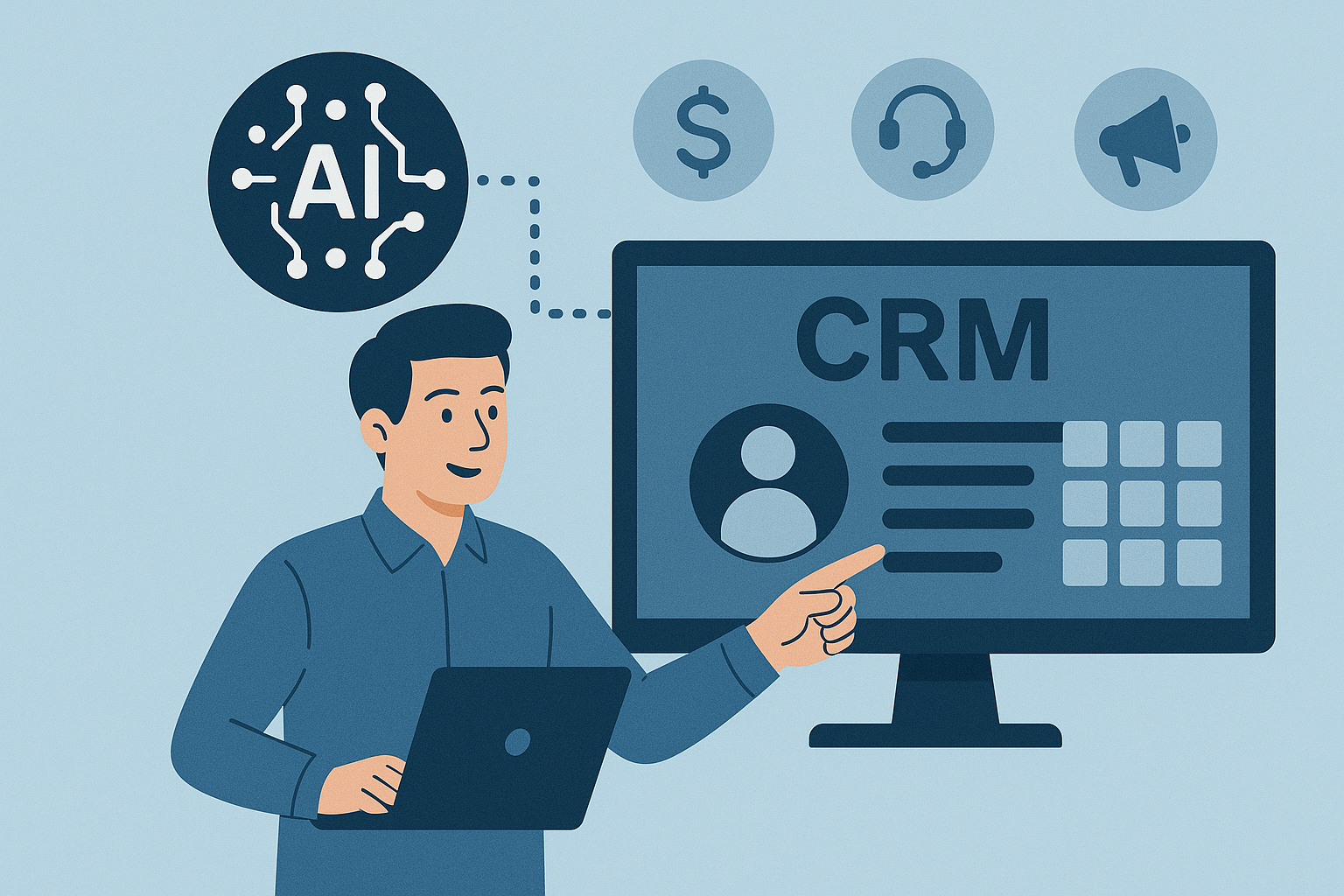 AI工具整合CRM：揭密效益，提升銷售、客服與行銷效率！