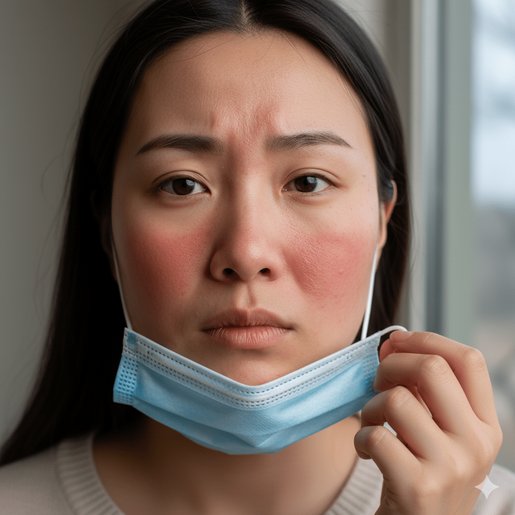 戴口罩一整天，兩頰總是泛紅刺痛？談談如何舒緩「口罩臉」的敏感問題