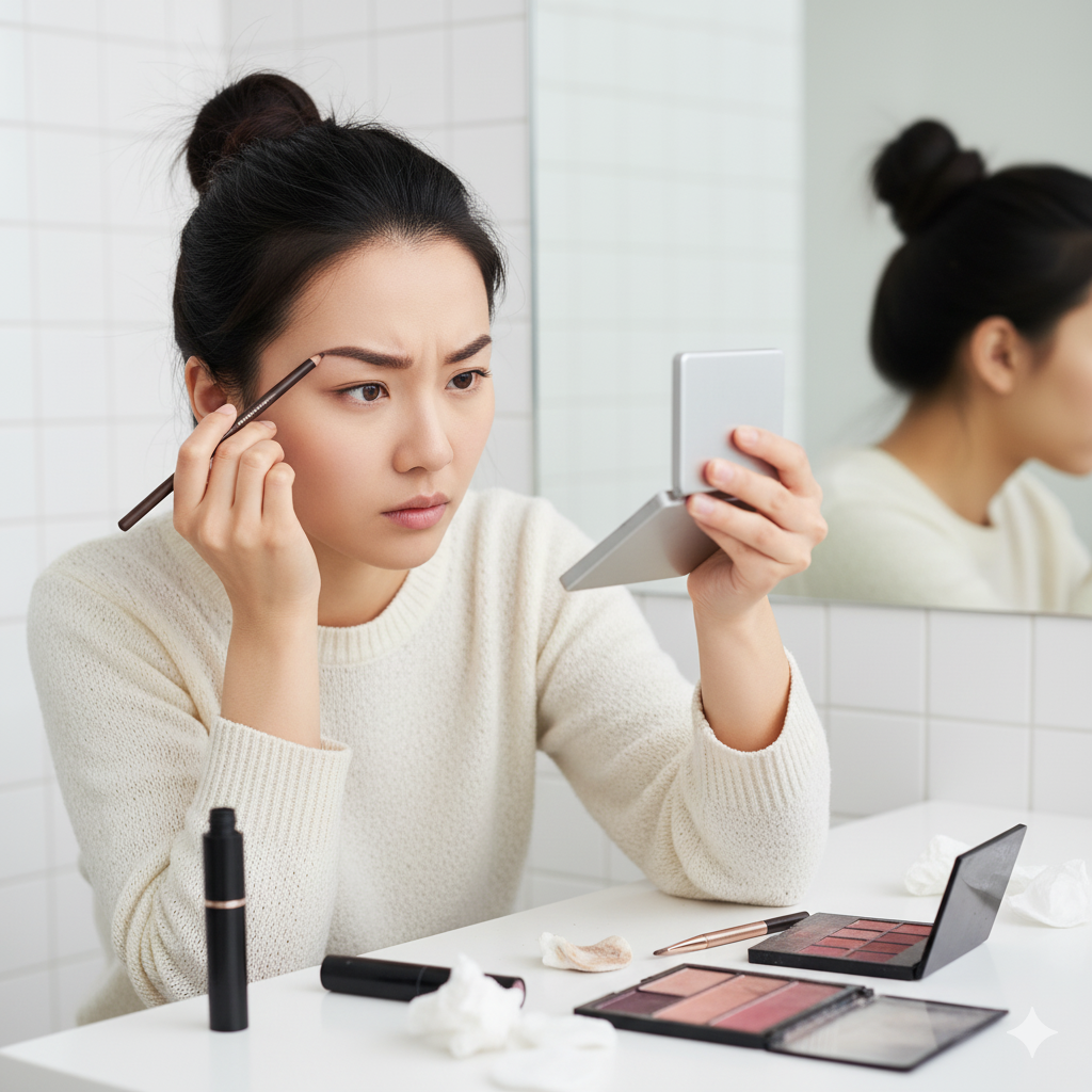 每天畫眉毛都高低不對稱？霧眉如何終結你的每日惡夢