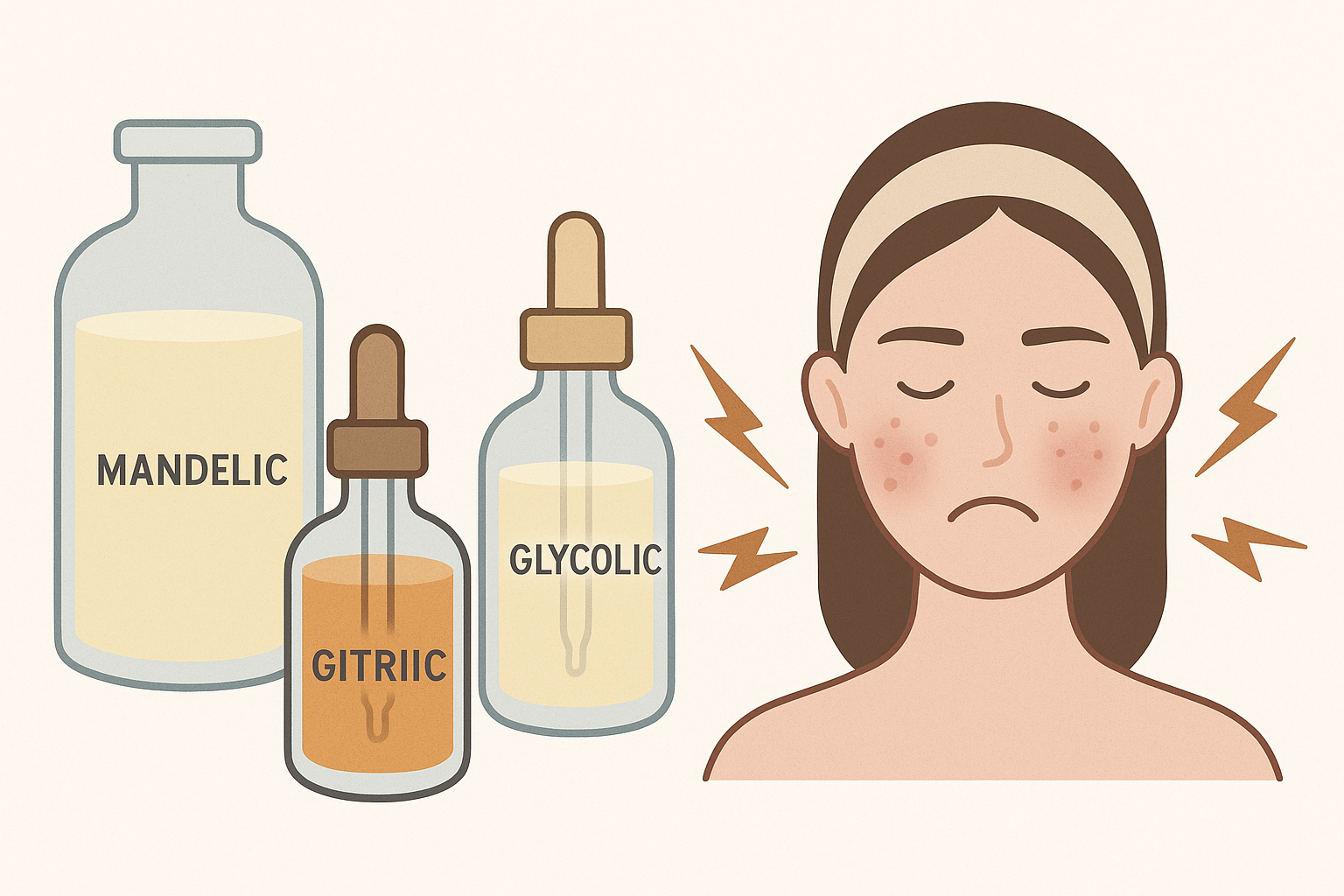 各種酸類成分對肌膚的作用機制與風險評估