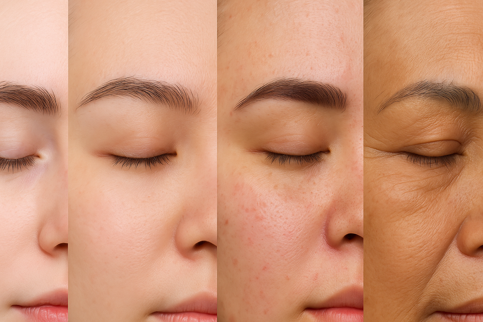 不同膚質適合的眉毛技術對比