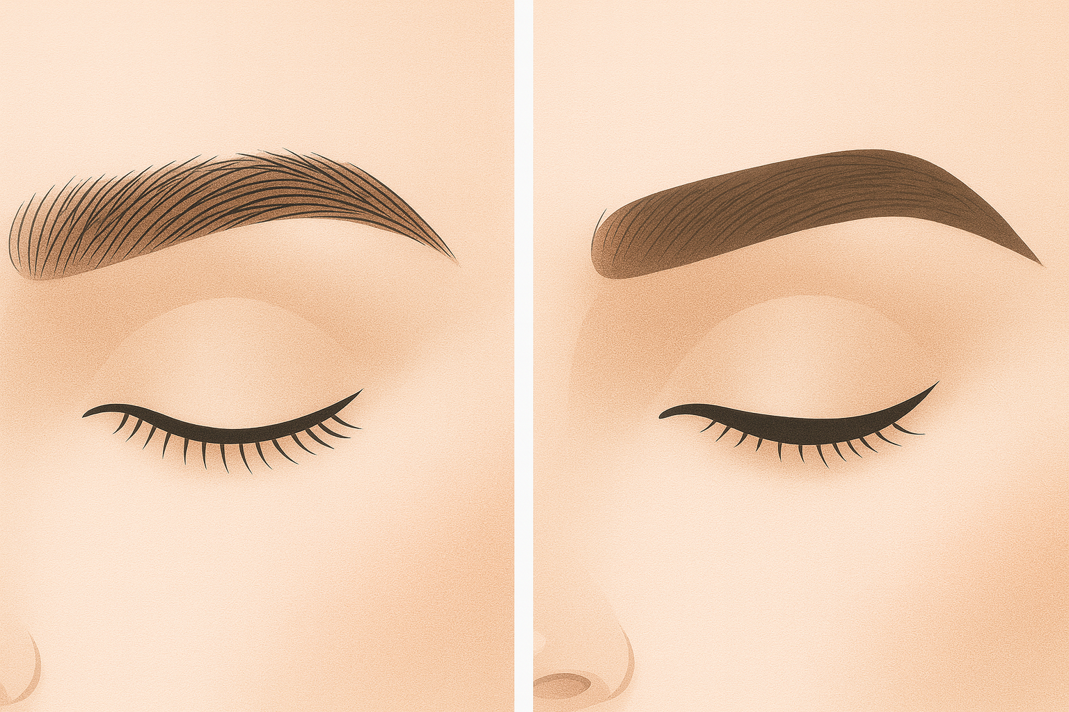 韓式霧眉與粉霧眉效果對比實例