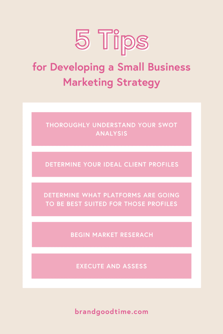 5 Tips for Developing a Small Business Marketing Strategy