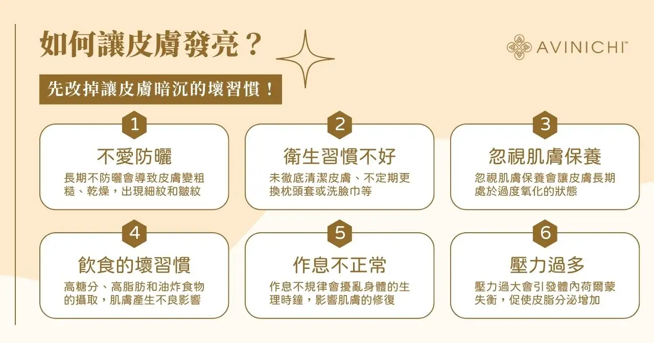 如何針對暗沉肌膚設計每日保養流程？擊退暗沉，重拾亮白肌膚！