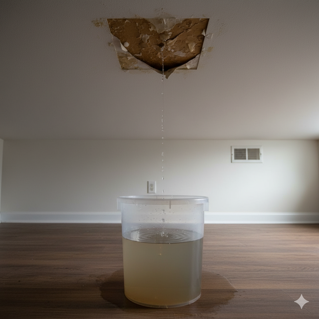 天花板出現水痕，元兇是樓上還是自家水管？